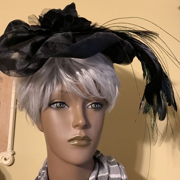 Judy Sharpe Collection Fascinator, derby hat headpiece.  Made in USA main image 12